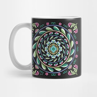 Botanical Mandala on Lt Blue Mug